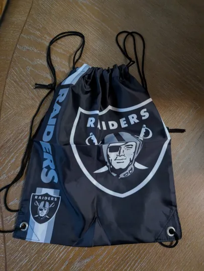 Las Vegas Raiders football Big Logo Drawstring Bag