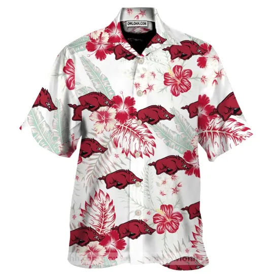 Discover Arkansas Razorbacks All Over Print 3D Hawaiian Shirt