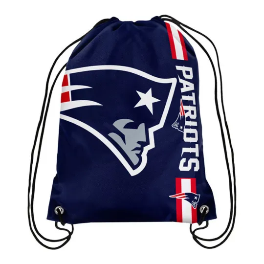 Discover New England Patriots Big Logo Drawstring Bag / New