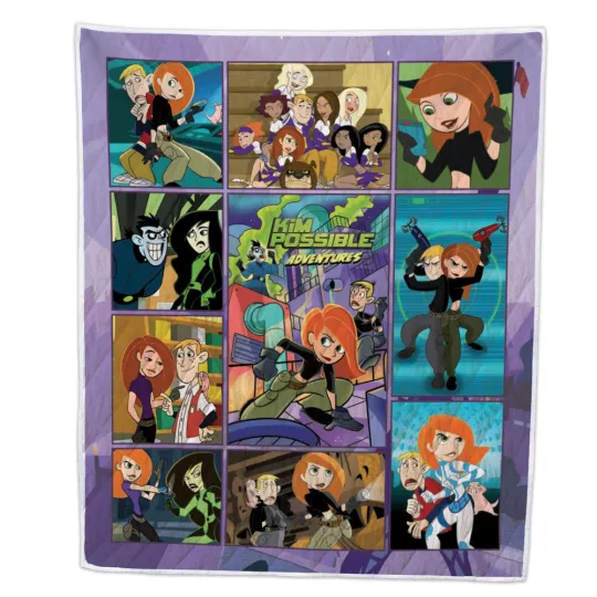 Kim Possible Quilt, Kim Possible Cartoon TV Series Quilt Blanket