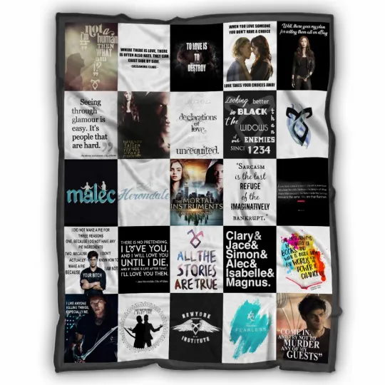 Discover Cassandra Clare Blankets, The Shadowhunter Chronicles Fleece, Sherpa Blanket