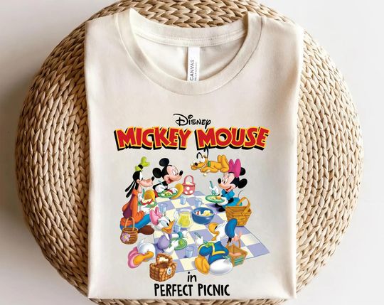 Discover Disney Mickey Mouse In Perfect Picnic Shirt, Walt Disney World,Disneyland Family Vacation Holiday Gift, Mickey Minnie Runaway Railway UN5I08