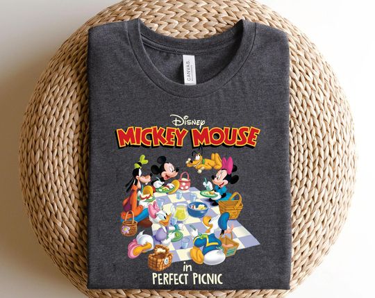 Discover Disney Mickey Mouse In Perfect Picnic Shirt, Walt Disney World,Disneyland Family Vacation Holiday Gift, Mickey Minnie Runaway Railway UN5I08