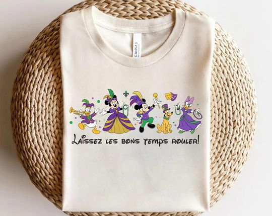 Discover Disney Laissez Les Bons Temps Rouler Shirt, Mardi Gras Mickey&Co Tee, Happy Mardi Gras Carnival 2025 Sweatshirt, Disney Family Tee AXK117