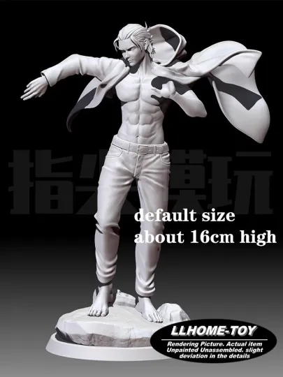 Discover Anime Titan Long hair Eren Jaeger Put on clothes Resin 3D Print GK Kit Figure