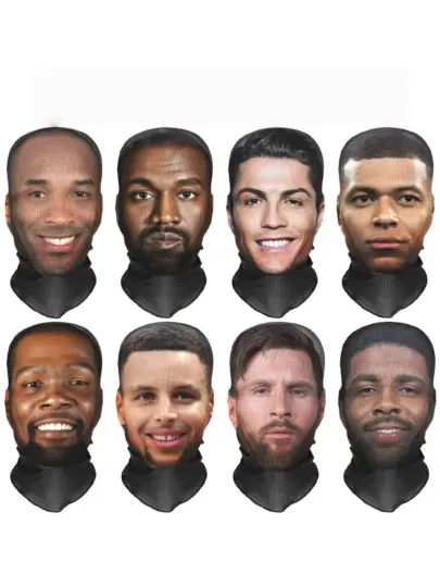 Discover 3D Digital Print Funny Portrait Balaclava - Multi-Functional Outdoor Face Mas...