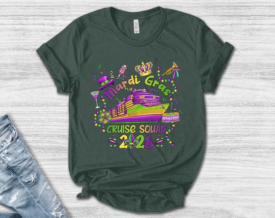 Discover Mardi Gras Cruise Squad Shirt, Mardi Gras Family Shirt, Cruising Party Shirt