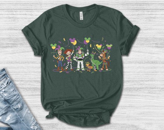 Discover Mardi Gras Toy Story Shirt, Disney Mardi Gras Shirt, Disney Toy Story Mardi Gras Shirts