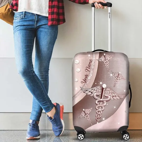 Discover Personalized Nurse Travelling Luggage Cover, Gift For Healthcare Lovers