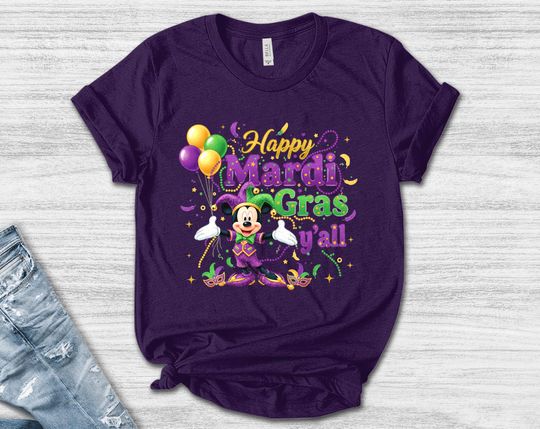 Discover Mickey and Friends Mardi Gras T-Shirt for Group Carnival Party