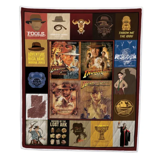 Discover Indiana Jones Blanket, Throw Me The Idol Quilt, Indiana Jones Gifts for Lovers