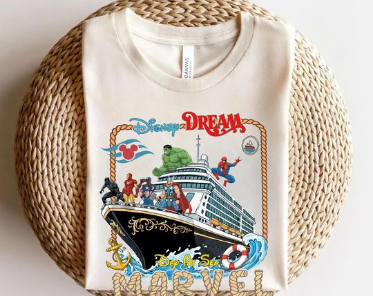 Discover Marvel Day at Sea Disney Cruise Line T-Shirt   Disney Dream Marvel Avengers Cruise 2026 T-Shirt