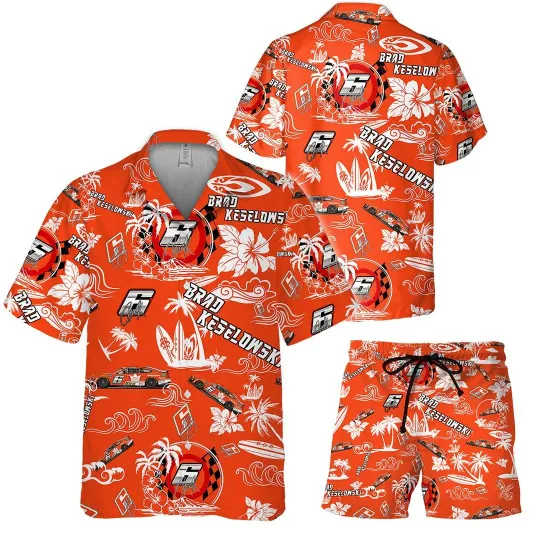 Discover Brad Keselowski NASCAR Racing Hawaiian Shirt and Shorts Set