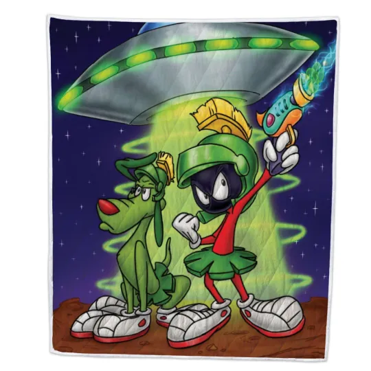 Discover Marvin Blankets, Marvin-Martian Fastness Quilt, Cartoon Marvin Gifts for Lovers