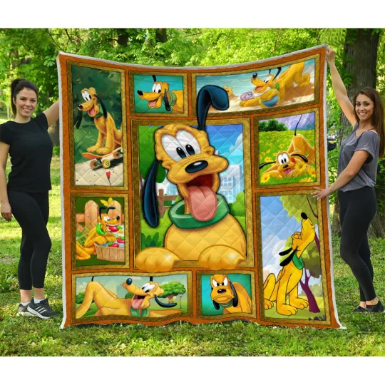 Discover Pluto Quilt, Cartoon Characters Quilt Blanket, Pluto Cartoon Dog Gifts for Kids