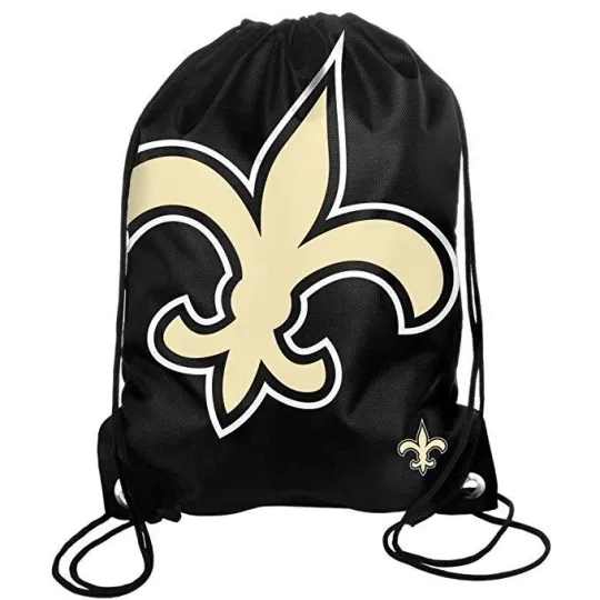 New Orleans Saints Back Pack Sack Drawstring Bag