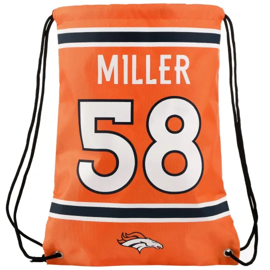 Von Miller #58 Denver Broncos Jersey Drawstring Bag