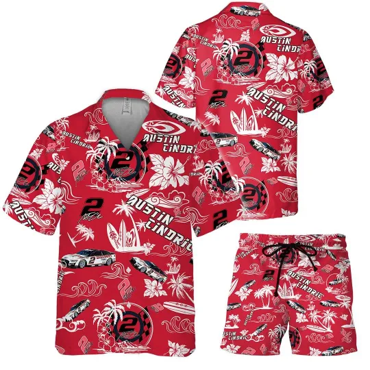 Discover Austin Cindric Nascar Racing Hawaiian Shirt and Shorts