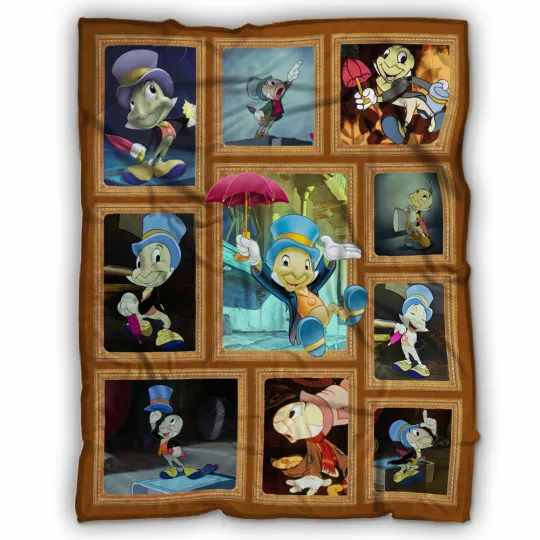 Jiminy Cricket Blanket, Jiminy Cricket Fleece Sherpa Blanket, Gifts for Kids