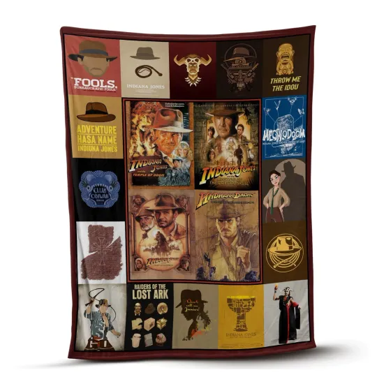 Discover Indiana Jones Blanket, Throw Me The Idol Fleece Sherpa, Gifts for Lovers
