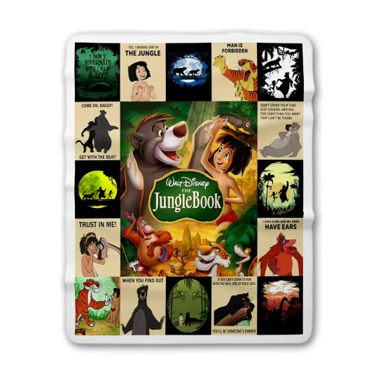 Discover The Jungle Book Blanket, Cartoon Movies Storm Fleece Sherpa, Jungle Book Gifts