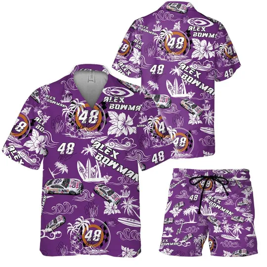 Discover Alex Bowman NASCAR Racing Hawaiian Shirt and Shorts Set