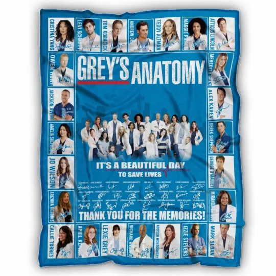 Discover Grey's Anatomy Blanket, It’s A Beautiful Day To Save Lives Fleece Sherpa Blanket