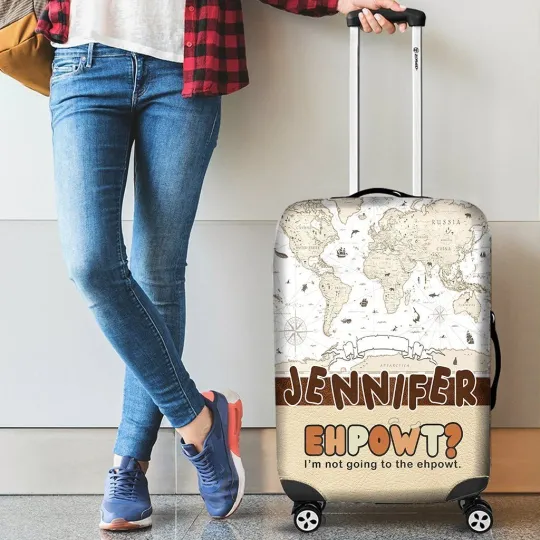 Discover Personalized Travelling Luggage Cover, I'm Not Going To The Ehpowt Luggage Cover