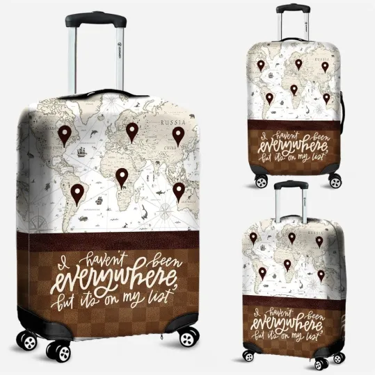 Discover Travelling Luggage Cover, I Haven't Been Everywhere It's On My List