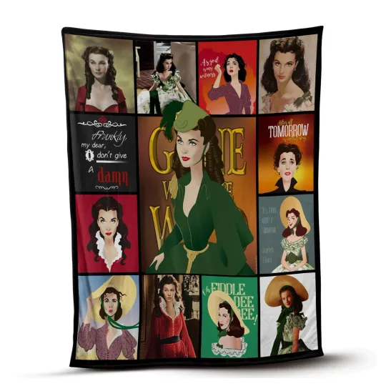 Discover Gone With The Wind Blanket, US Movies Fleece Sherpa, Vivien Leigh Blanket
