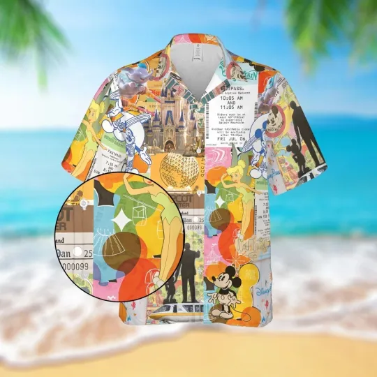 Discover Disneyland Disneyworld Hawaiian Shirt Casual Button Down Shirt Unisex Adults