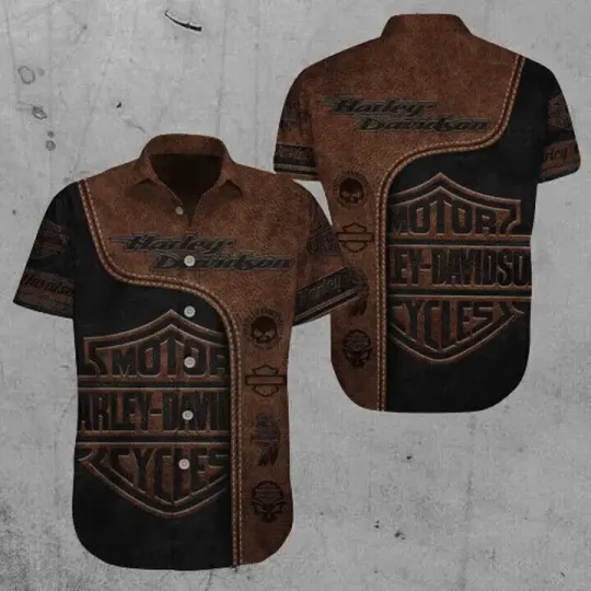 Discover Personalized Haarleyy Davidson 3D Printed Hawaiian Shirt S 5XL HA365_pqu_81