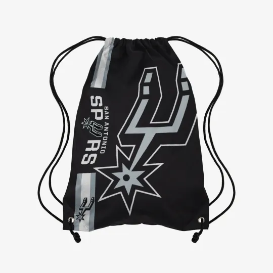 Discover San Antonio Spurs Back Pack/Sack Drawstring Bag NEW Cinch Backpack Side Stripe