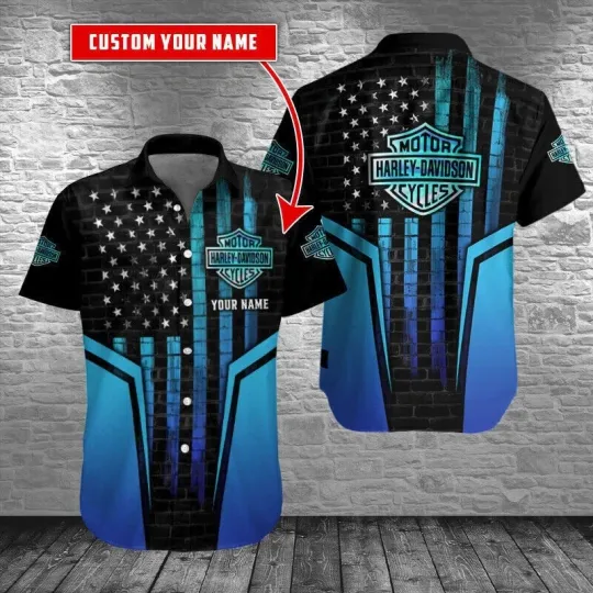 Discover Personalized Haarleyy Davidson 3D Printed Hawaiian Shirt