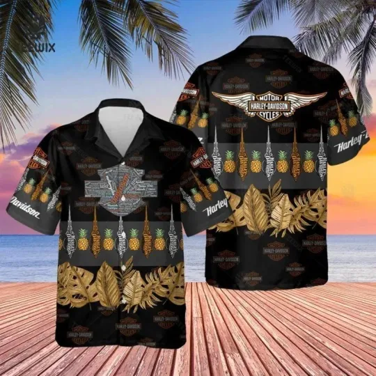 Discover Hawaiian Shirt Haarleyy Davidson Pineapple Hawaii Shirt