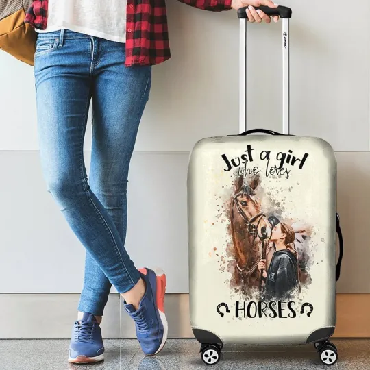 Discover Horse Travelling Luggage Cover, Just A Girl Who Loves Horses