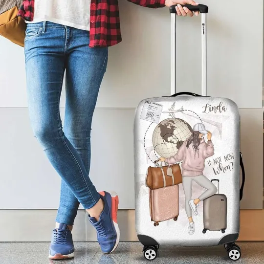 Discover Personalized Travelling Luggage Cover, If Not Now When Travelling Luggage Cover