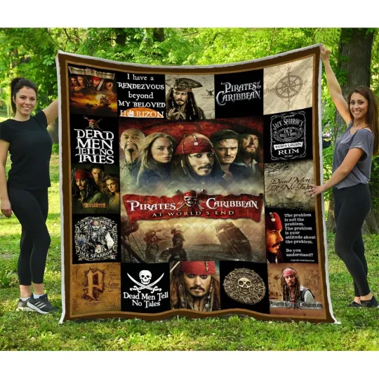 Discover Pirates of the Caribbean Blanket, The Curse of the Black Pearl Quilt Blanket