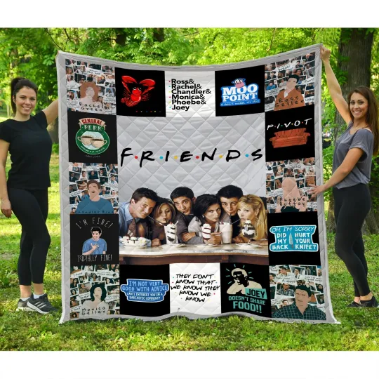 FRIENDS TV Show Quilt, American sitcom TV series Quilt Blanket