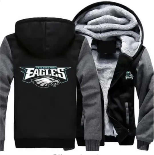Men's Philadelphia Fleece Zip Hoodie Winter Coat