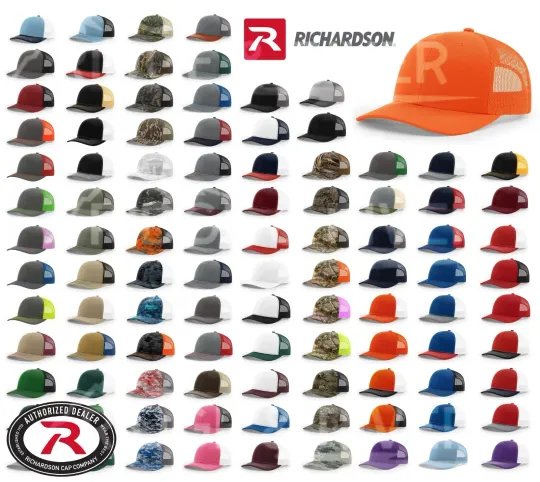 Discover Richardson 112 Trucker Hat Snapback Blank Hat Meshback Hat Trucker Cap - OSFM