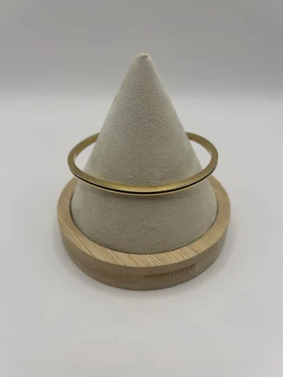 Discover Vintage Signed Avon Gold Tone Bangle Modernist Minimalist Cuff Bracelet