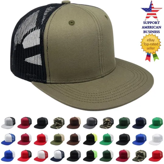 Discover Baseball Cap Men Mesh Snapback Adjustable Trucker Hat Military Cotton Hats