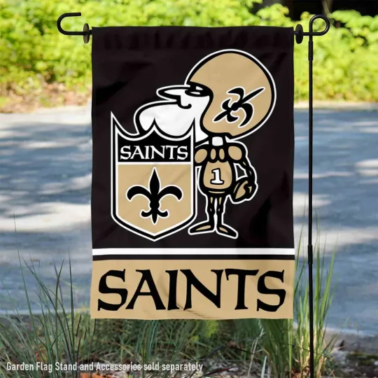 Discover New Orleans Saints Sir Saint Garden Flag and Yard Banner