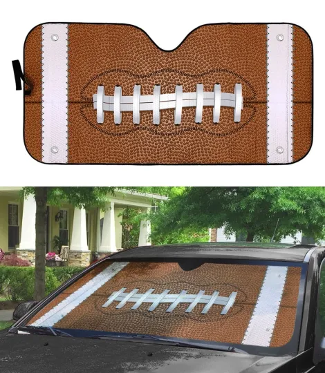 Discover American Football Car Sunshade Personalized Windshield UV Protector for Vehicles