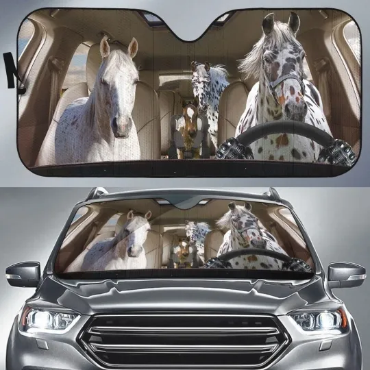 Discover Appaloosa Horse Car Sunshade Personalized Windshield UV Protector for Vehicles