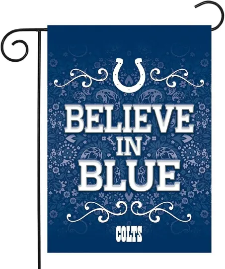 Discover Indianapolis Colts Premium Double Sided Garden Flag Banner, 13x18 Inch,...