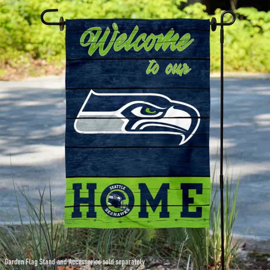 Seattle Seahawks Welcome Home Decorative  Garden Yard Banner Flag