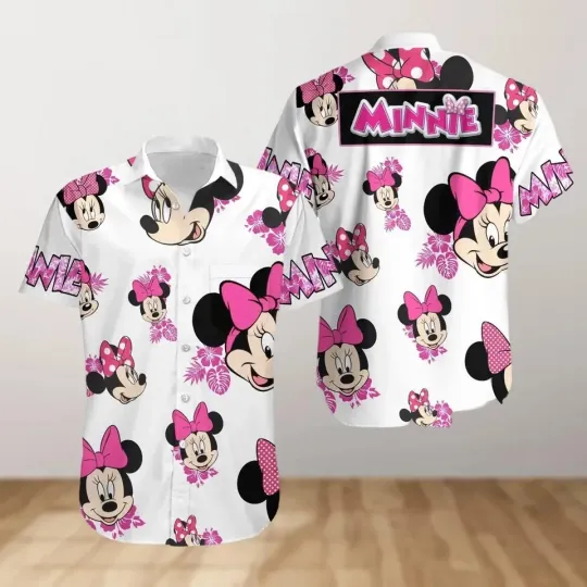 Discover Minniee Mouse Hawaiian Shirt, Disneyyy Button Shirt For Women Shirt Unisex S-5XL