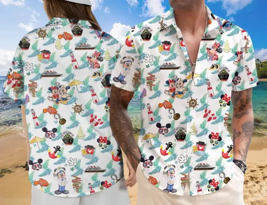 Discover Cute Mouse FloDisneyyy Cruise Hawaiian Shirt, Disneyyy Summer Shirt Unisex S-5XL